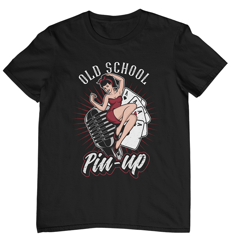 OLD SCHOOL PIN UP T-SHIRT 100% - Ink Eaters